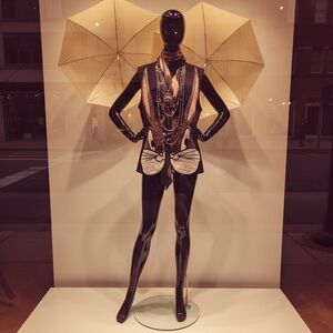 Warner Bros. Burgundy and Cream Striped Fabric